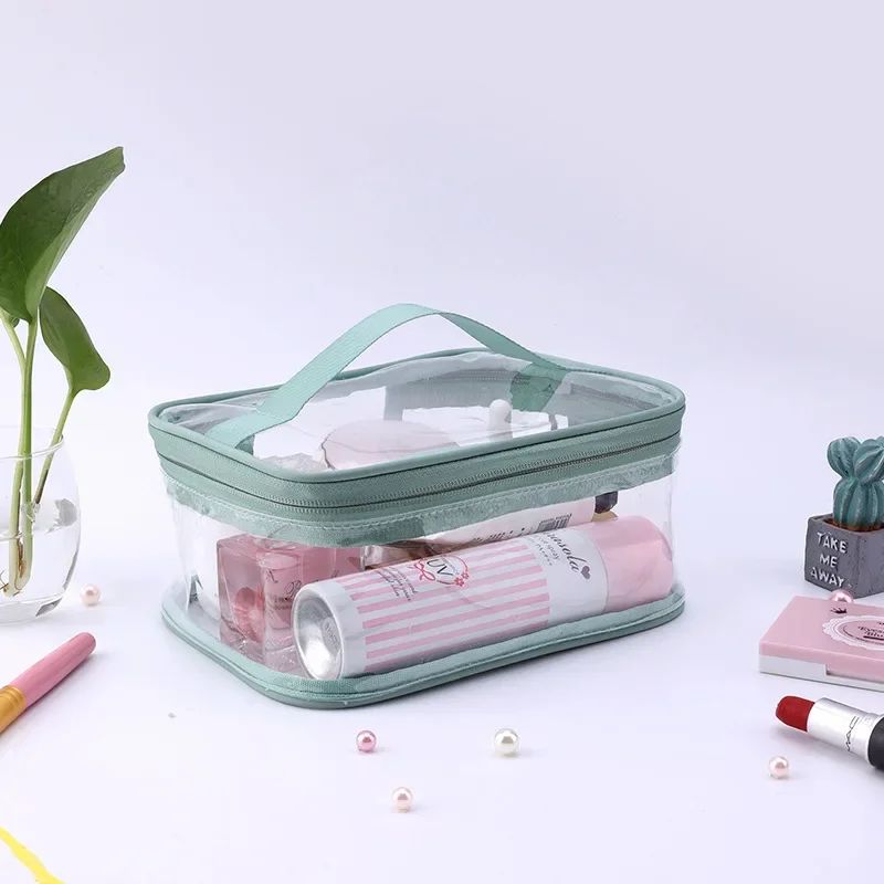 Transparent Large Capacity PVC Makeup Bag Waterproof Travel Toiletry Storage Bag Bathroom Supplies Organizer Cosmetic Bag