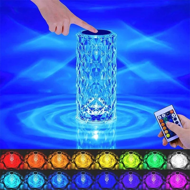 16 Color Daimond Crystal Lamp With Remote