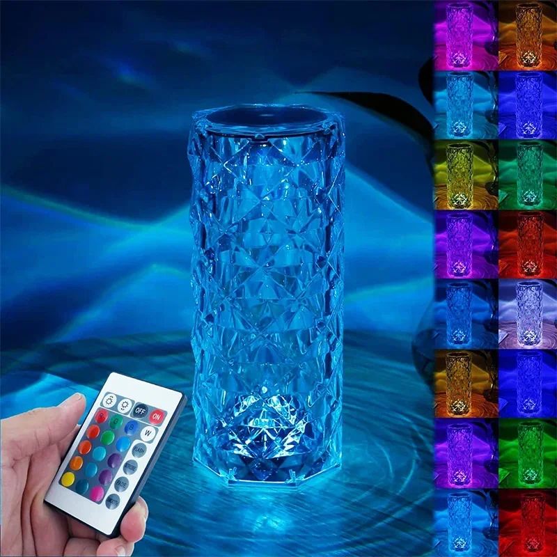 16 Color Daimond Crystal Lamp With Remote