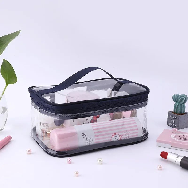Transparent Large Capacity PVC Makeup Bag Waterproof Travel Toiletry Storage Bag Bathroom Supplies Organizer Cosmetic Bag