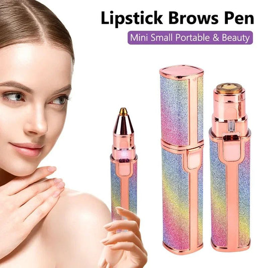 Electric Eyebrow Trimmer for Women 2 In1 Rechargeable Facial Hair Removal and Eyebrow Shaver Painless Face Razor Body Epilator