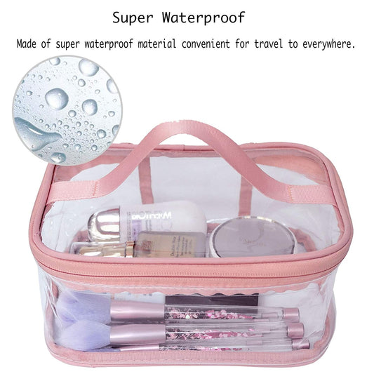 Transparent Large Capacity PVC Makeup Bag Waterproof Travel Toiletry Storage Bag Bathroom Supplies Organizer Cosmetic Bag